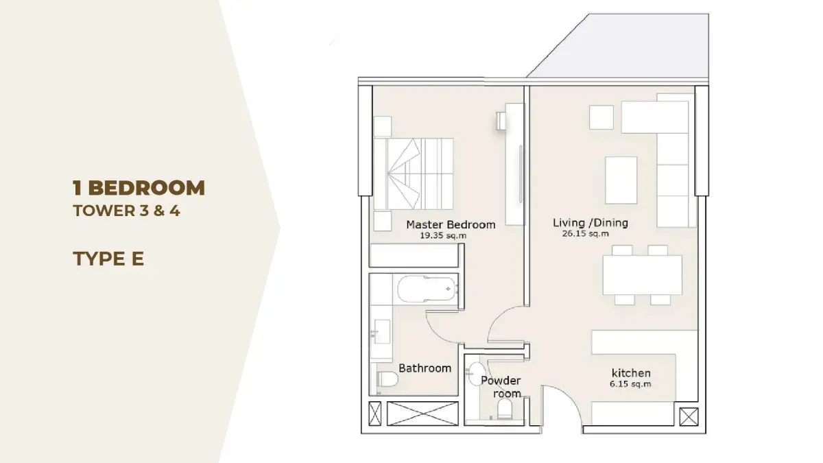 1 BR - Type B